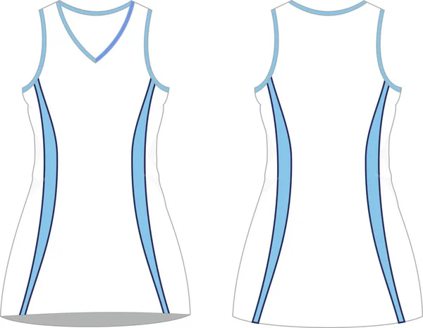 Φορέματα Netball Εξομάλυνση Mock Πρότυπα Εικονογράφησης Διανύσματα — Διανυσματικό Αρχείο