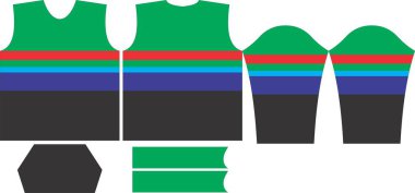 Gömlek maketi şablonları model illüstrasyon vektörlerinde ayarlar