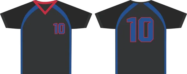 Baseball Jersey Template Ideas In White Gray Blue And Red Stock