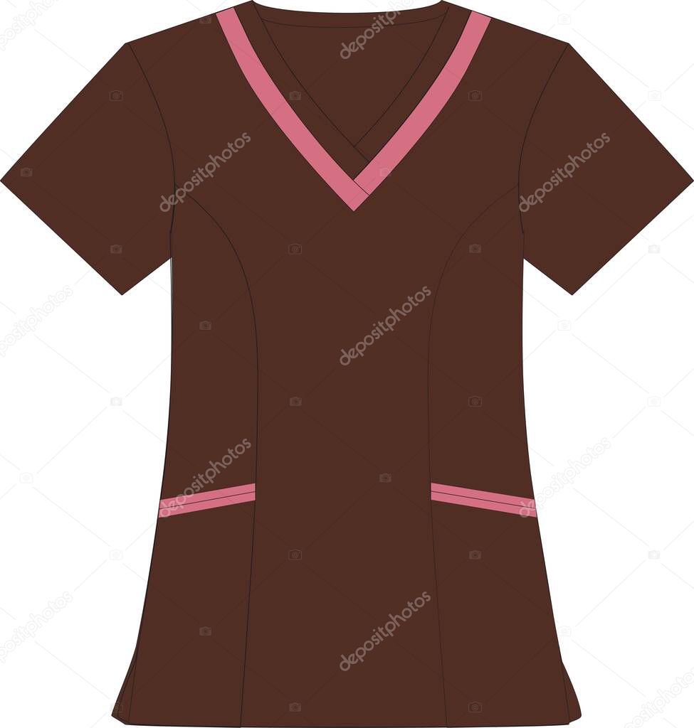 Women Double V Neck Tunics Vectors 