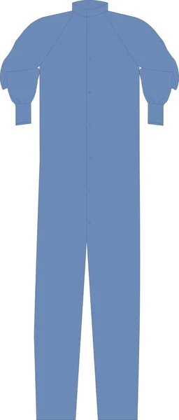 Unisex Coverall Medical Mock Ups Vektorer — Stock vektor