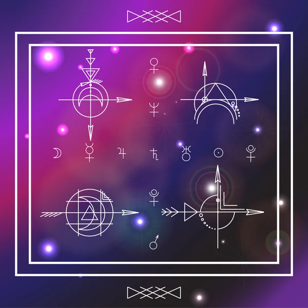 Astrologia symbols wektor — Wektor stockowy