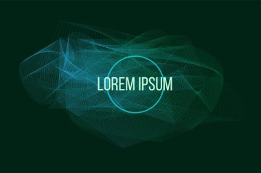 Neon, yeşil ve mavi çizgiler sunum, iş, poster vs. için soyut çizgiler.