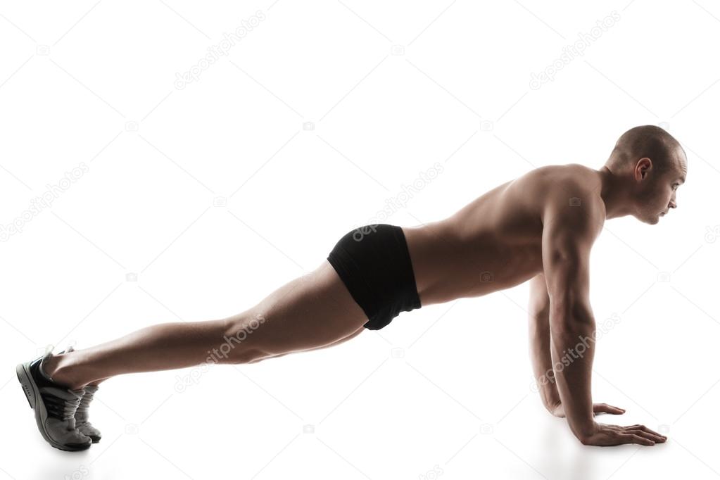Man performing push-ups exercise 