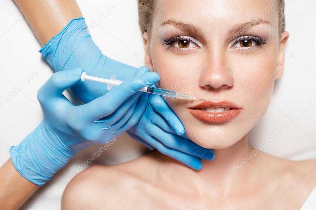 Attractive woman at plastic surgery