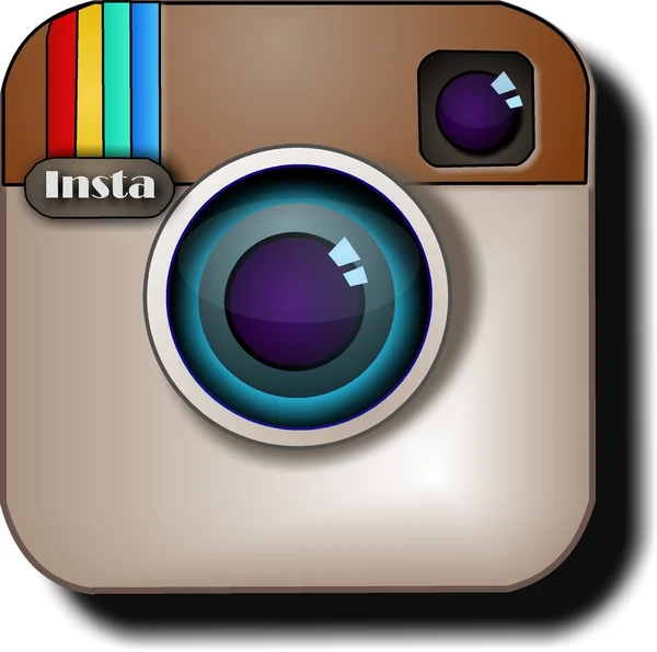 Social networks logo of instagram — Stok Vektör