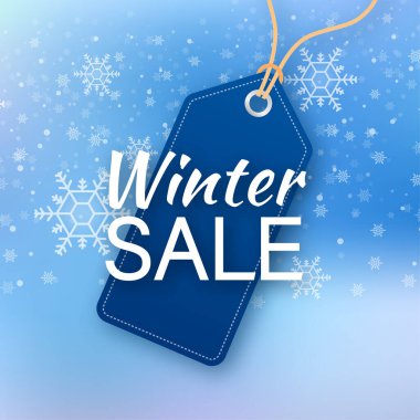 Kış indirimi, her amaçla harika tasarım. Düzen şablonu. Satış, indirim, fiyat etiketi, özel teklif konsepti. Vektör stok illüstrasyonu