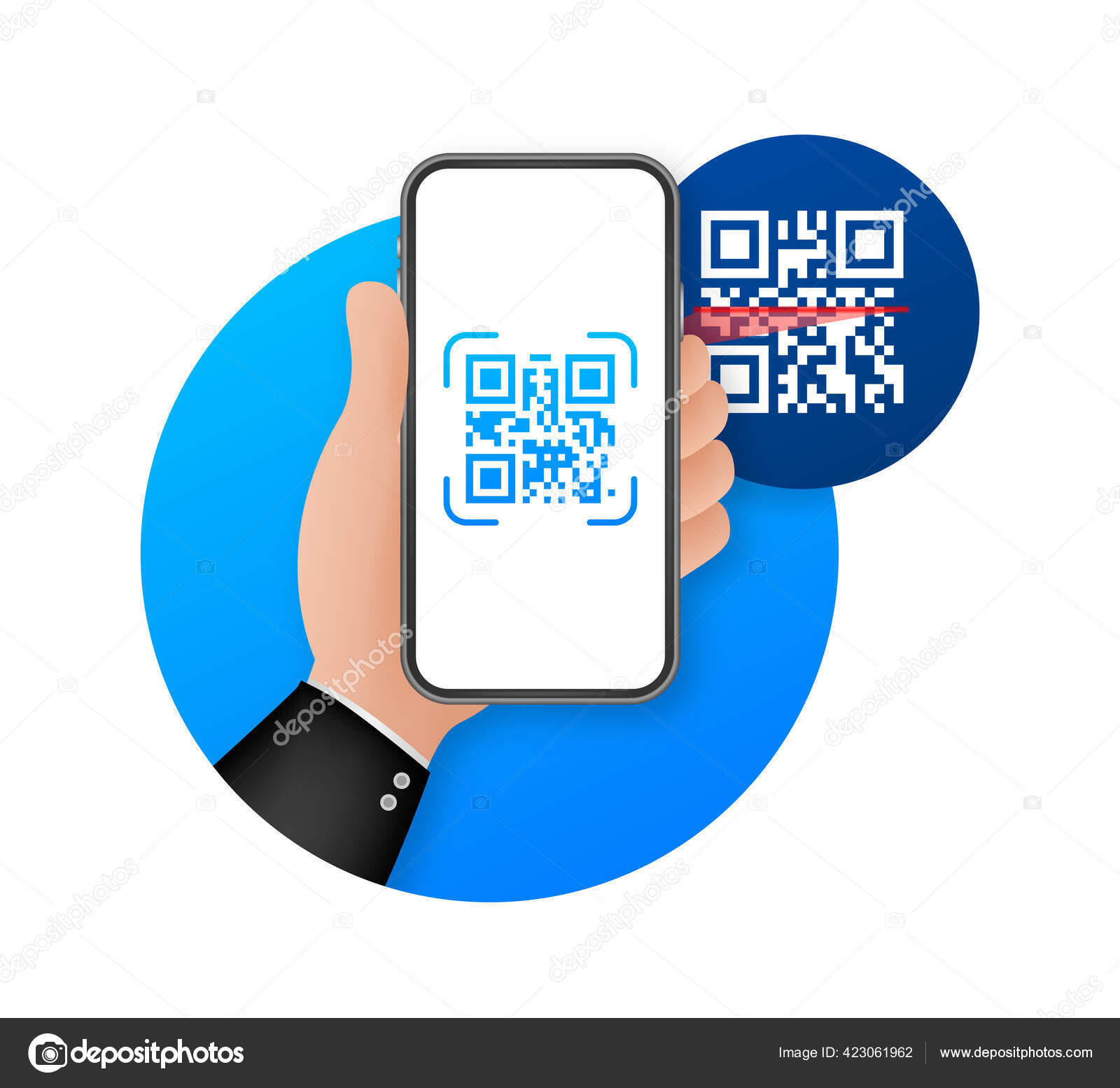 Qr Code For Smartphone. Inscription Scan Me With Smartphone Icon. Qr Code  For Payment. Vector Illustration Stock Vector By ©Appleboy 423061962