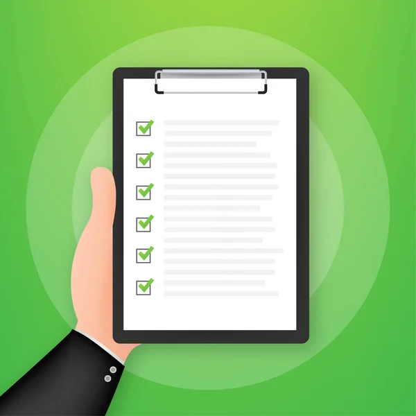 Clipboard with checklist icon. Clipboard with checklist icon for web. Vector illustration. — Stock Vector