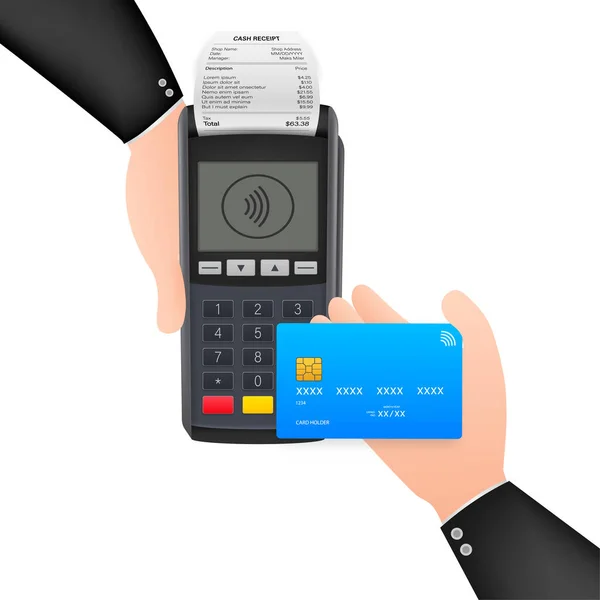 Modes Paiement Sans Contact Téléphone Intelligent Mobile Terminal Pos Sans — Image vectorielle