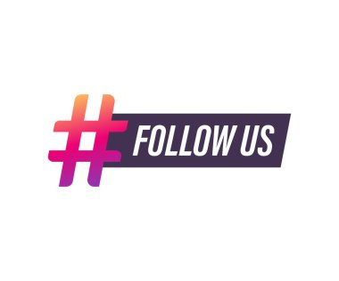 Perşembe geri dönüş sembolü olarak bizi takip edin. Vektör stok illüstrasyonu