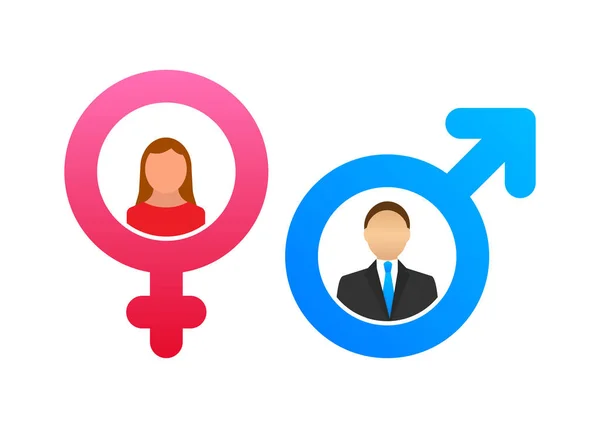 男性と女性のシンボル 性別アイコン ベクターストックイラスト — ストックベクタ