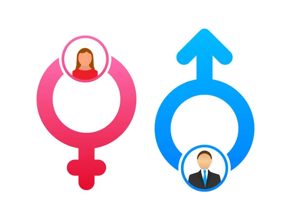 Mannen Vrouwen Symbool Genderpictogram Voorraadillustratie Van Vectoren — Stockvector