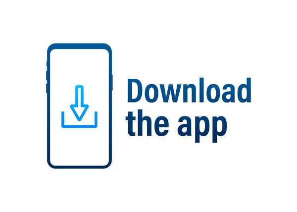 Page Téléchargement Application Mobile Smartphone Écran Vide Pour Votre Application — Image vectorielle