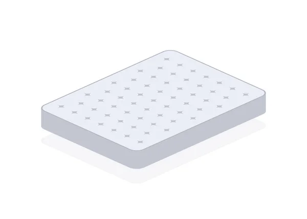 Lit double. Matelas double matelas confortable, grand design pour tous les usages. Concept de sommeil. L'icône du matelas. Illustration vectorielle. — Image vectorielle