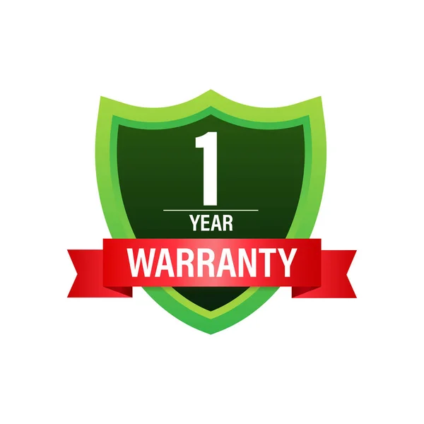 1 Year warranty. Support service icon. Vector stock illustration. — Stock Vector