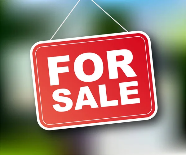 Sale tag. Home for sale sign for marketing design. Vector stock illustration. — Stock Vector