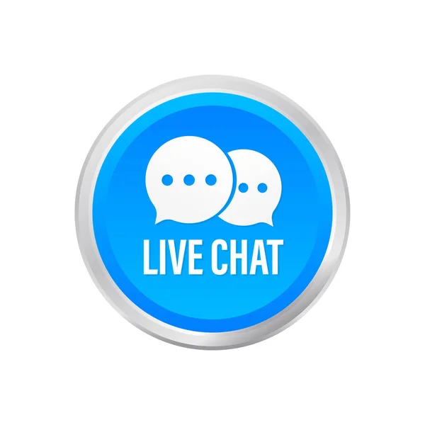 Concetto di bolle vocali live chat. Illustrazione dello stock vettoriale. — Vettoriale Stock