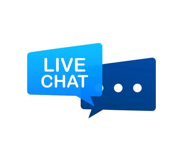 Concetto di bolle vocali live chat. Illustrazione dello stock vettoriale. — Vettoriale Stock