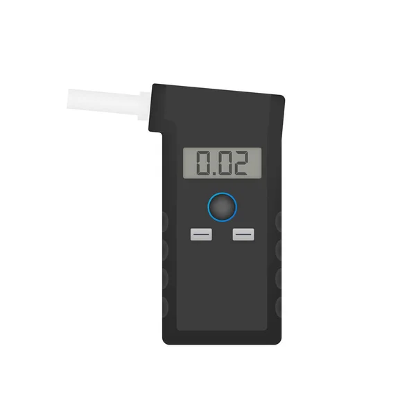 Dispositivo eletrônico portátil do analisador do álcool da respiração. Ilustração do estoque vetorial. —  Vetores de Stock