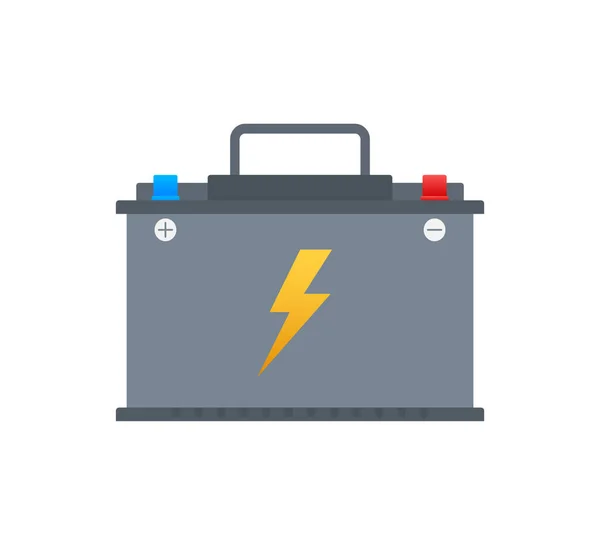 Autobatterij icoon. Accumulator batterij energie vermogen. Voorraadillustratie van vectoren. — Stockvector