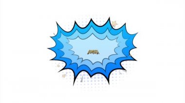 Metin bonuslu komik konuşma balonları. Klasik karikatür çizimi. Sembol, etiket, özel teklif etiketi, reklam rozeti. Stok illüstrasyonu.