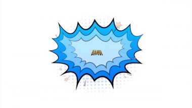 Kısa mesajlı komik konuşma baloncukları. Klasik karikatür çizimi. Sembol, etiket, özel teklif etiketi, reklam rozeti. hisse illüstrasyonu.