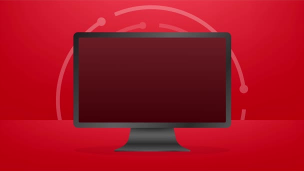 Phishing de datos con gancho de pesca, ordenador portátil, seguridad en Internet. ilustración de stock. — Vídeos de Stock
