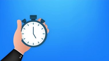 Zamanlayıcı el ve para. İşletme. Kronometre simgesi. Hızlı para. Zaman yönetimi. hisse illüstrasyonu.