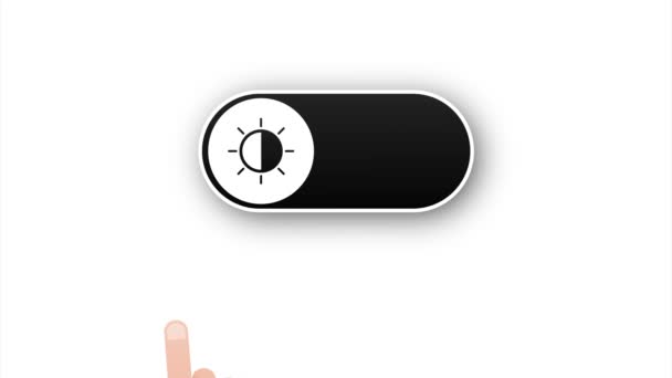 Kapalı Düğme. Dark and Light Mode Switcher, Web Tasarımı, Animasyon. Açık ve Karanlık Düğmeler. — Stok video