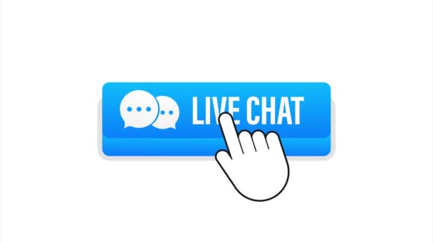 Live-Chat Sprechblasen Konzept. Aktienillustration. — Stockvideo