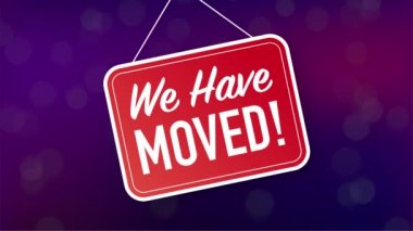 Beyaz arka planda asılı levhayı hareket ettirdik. Kapıya imza atın. hisse illüstrasyonu.