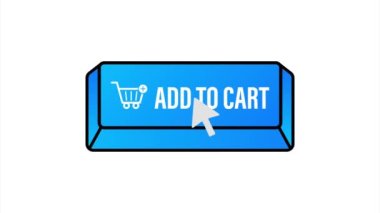 Sepet simgesine ekle. Alışveriş arabası ikonu. hisse illüstrasyonu.