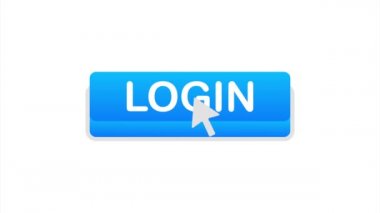 Giriş. Web afişi. Ok, imleç simgesi. Ok simgesi. El şıklaması. hisse illüstrasyonu.