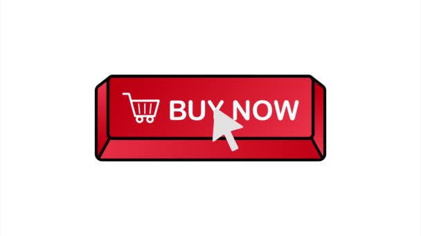 Buy now icon. Shopping Cart icon. stock illustration. — Stock Video