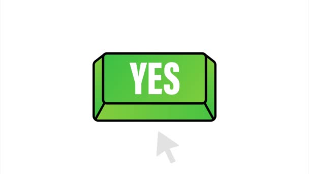 Yes button. Feedback concept. Positive feedback concept. Choice button icon. stock illustration. — Stock Video