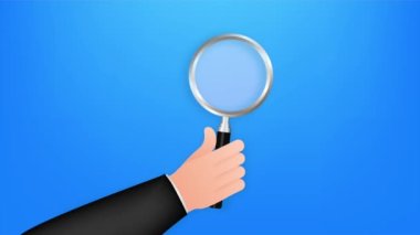 Web arkaplan tasarımı için büyüteç. Büyüteç simgesi. hisse illüstrasyonu.