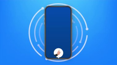 Mobil geri beslemedeki gibi. Akıllı telefon ekranı. Web simgesi. Sosyal ağ paylaşımı. Simge gibi sosyal medya.