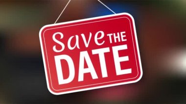 Tarihi kaydet. Rozet, etiket, düz hisse.