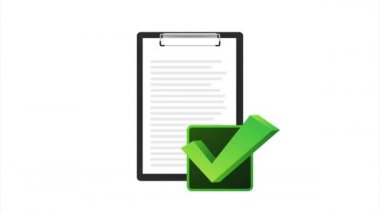 Liste simgesi olan pano. Web için kontrol listesi simgesine sahip pano. resimleme.