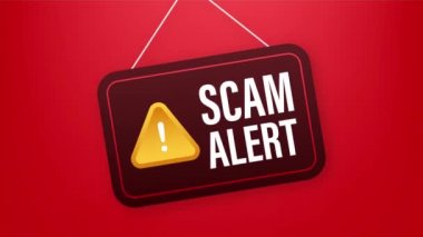 Dolandırıcılık alarmı. Hacker saldırısı, ağ güvenliği konsepti, sahtekarlık. Ağ ve internet güvenliği. resimleme.