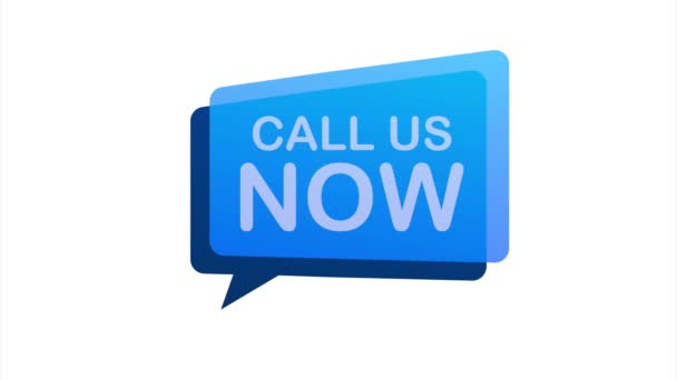 Appelle-nous maintenant. Technologies de l'information. Icône téléphonique. Service clientèle. illustration de stock. — Video