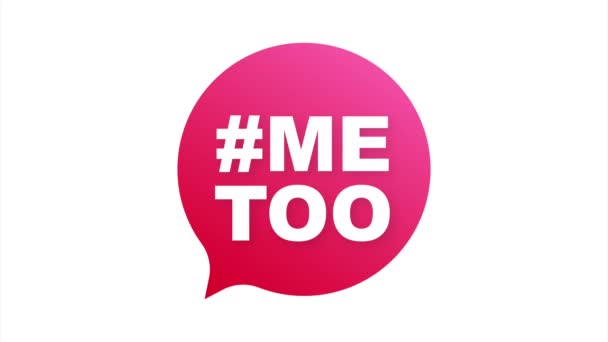 Metoo hashtag jeudi symbole de rejet. illustration de stock. — Video