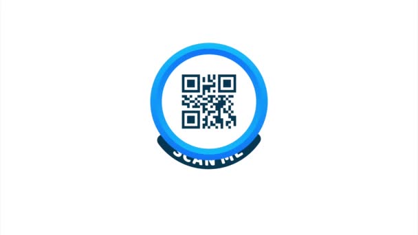 QR code for smartphone. Inscription scan me with smartphone icon. Qr code for payment. illustration. — Stock Video
