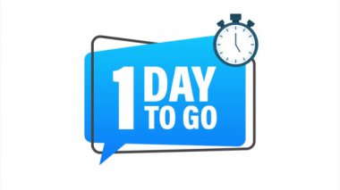 1 gün kaldı. Geri sayım zamanlayıcısı. Saat simgesi. Zaman simgesi. Sayım zamanı indirimi. hisse illüstrasyonu.