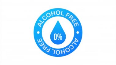 Beyaz arkaplanda alkolsüz simge simgesi.