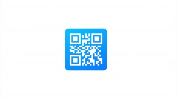 QR-code voor smartphone. Inscriptie scan me met smartphone icoon. Qr-code voor betaling. illustratie. — Stockvideo