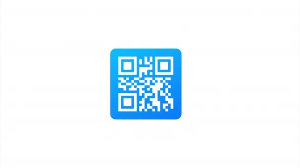 Código QR para smartphone. La inscripción me escanea con el icono del smartphone. Código Qr para el pago. ilustración. — Vídeos de Stock