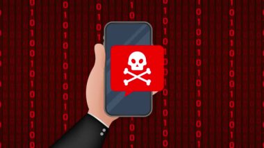 Siber saldırı. Balık oltası, dizüstü bilgisayar, internet güvenliği ile veri işleme. hisse illüstrasyonu.