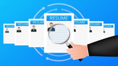 İşe alım konsepti. Kiralık işçiler, seçkin işverenler iş için ekip arıyor. Simgeye devam et. resimleme.